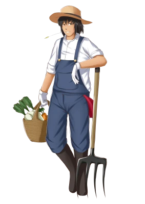 Agriculture Farmer Tractor, cartoon farmer, child, hat, cowboy png