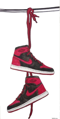 Nike sports shoes, watercolor Painting png