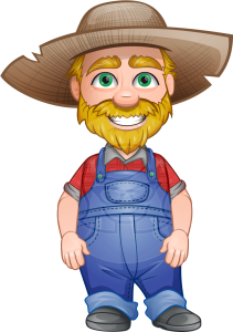 Agriculture Farmer Tractor, cartoon farmer, child, hat, cowboy png