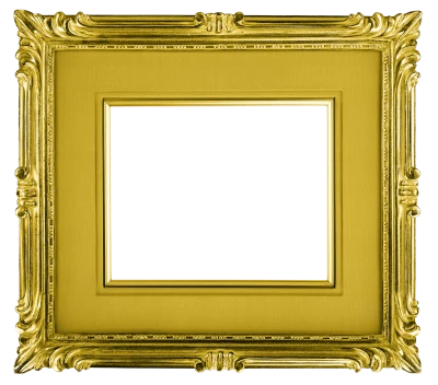 Gold Border Photo Frame Transparent PNG