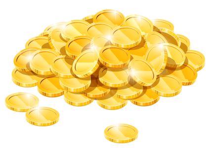 Gold Coins Clipart Transparent PNG
