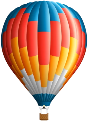 Colorful Hot Air Balloon PNG Download