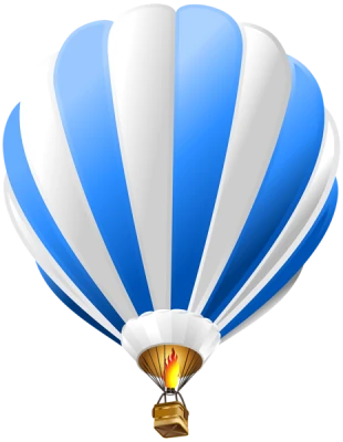Colorful Hot Air Balloon PNG Download