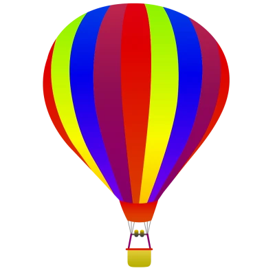 Colorful Hot Air Balloon PNG Download
