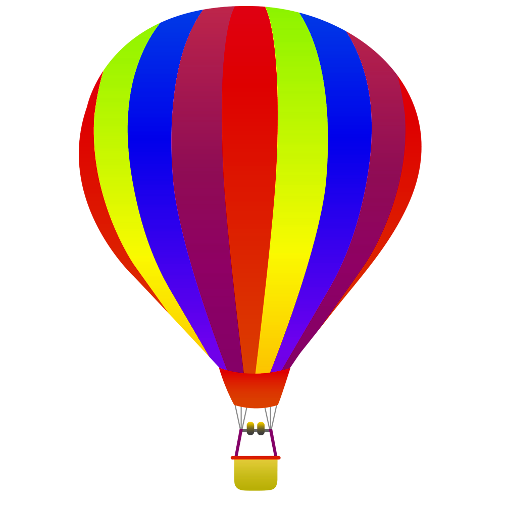 Colorful Hot Air Balloon PNG Download