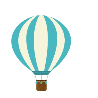Colorful Hot Air Balloon PNG Download