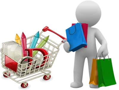 3D Figure Shopping Cart Free PNG
