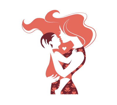 Mother and Child Silhouette Art Free PNG