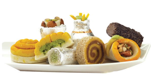 Traditional Indian Sweets Mithai Plate PNG