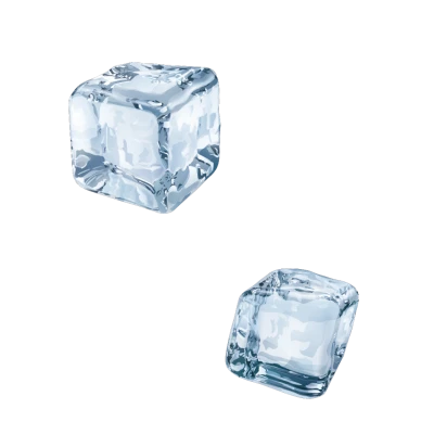 Large And Small Ice Cubes Pair Transparent Background
