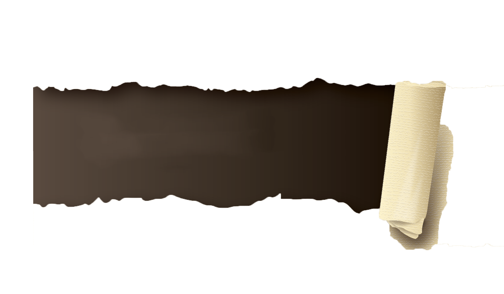 Torn Paper Strip Edge Transparent Background