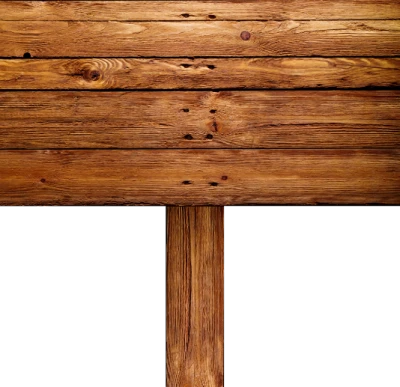 Simple Wooden Sign Post Free PNG