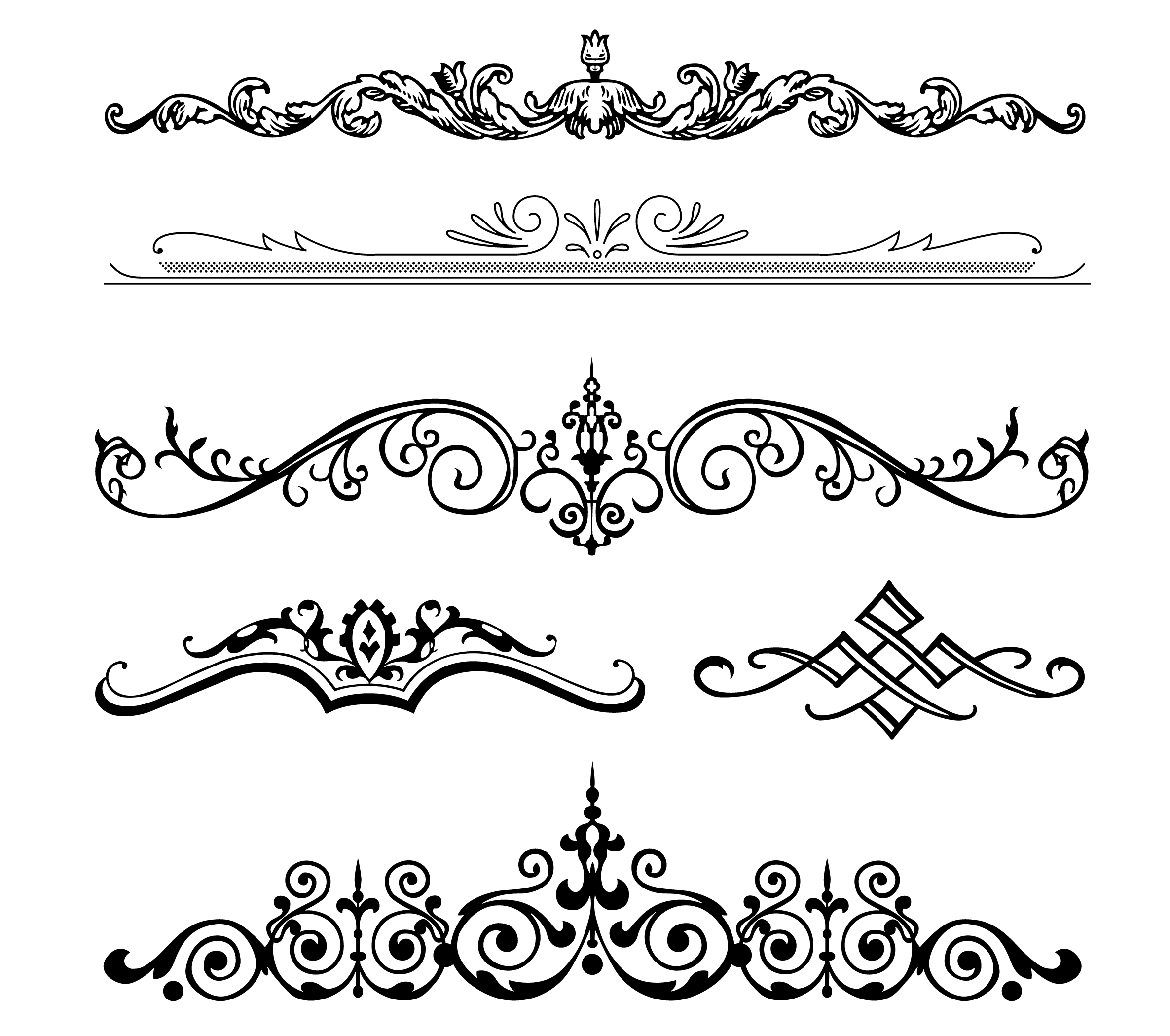 Vintage Graphic Elements and Frames Free Download