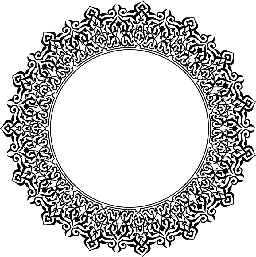 Vintage Floral Circular Wreath Frame Free Download