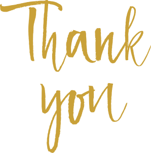 Elegant Golden Thank You Text Clipart Free PNG