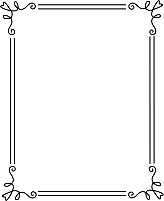 Simple Black Corner Line Frame Free PNG