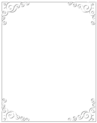 Minimalist White Swirl Corner Frame Free PNG