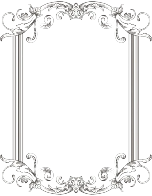 Elegant Engraved Pillar Frame Transparent Background