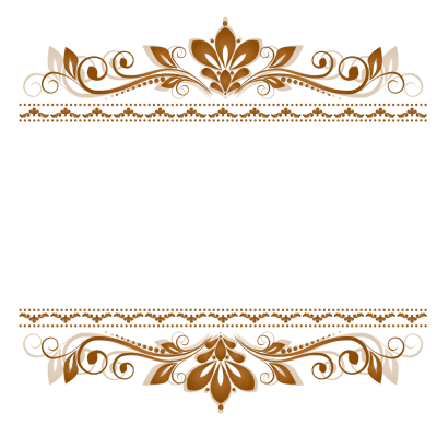 Horizontal Brown Floral Divider Clipart