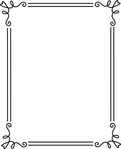 Minimalist Decorative Corner Border PNG Image