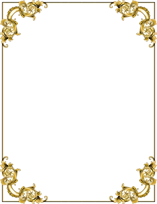 Ornate Gold Photo Frame PNG Image