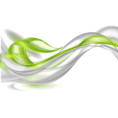Green Eco Abstract Wave Line Clipart