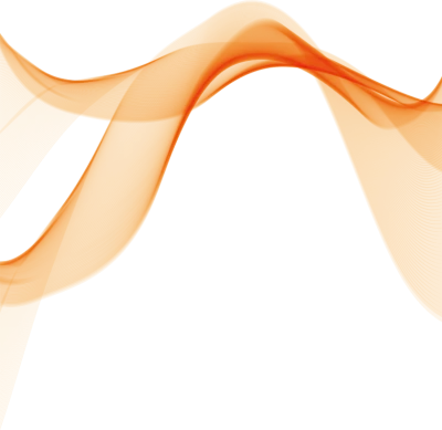 Orange Dynamic Smoke Wave PNG Image