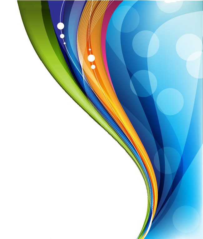 Colorful Abstract Wave Border Clipart