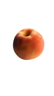 Single Ripe Red Peach Fruit Free PNG Image