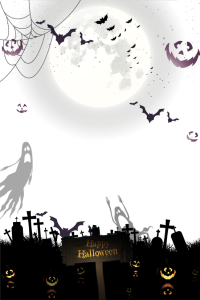 Spooky Halloween Graveyard Background Free PNG