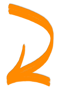 Hand-Painted Orange Brush Arrow Free PNG