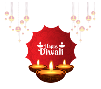 Happy Diwali Red Mandala Poster Free PNG Image