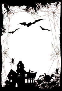 Halloween Spooky Scene Frame Free PNG