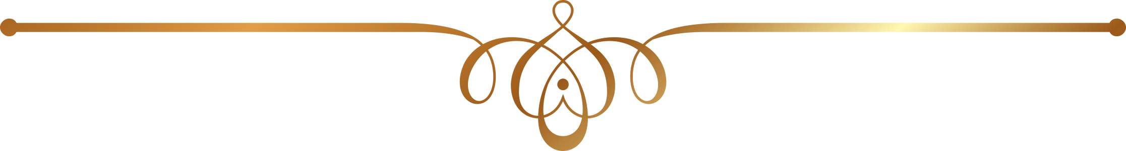 Golden Ornamental Divider Free PNG Image