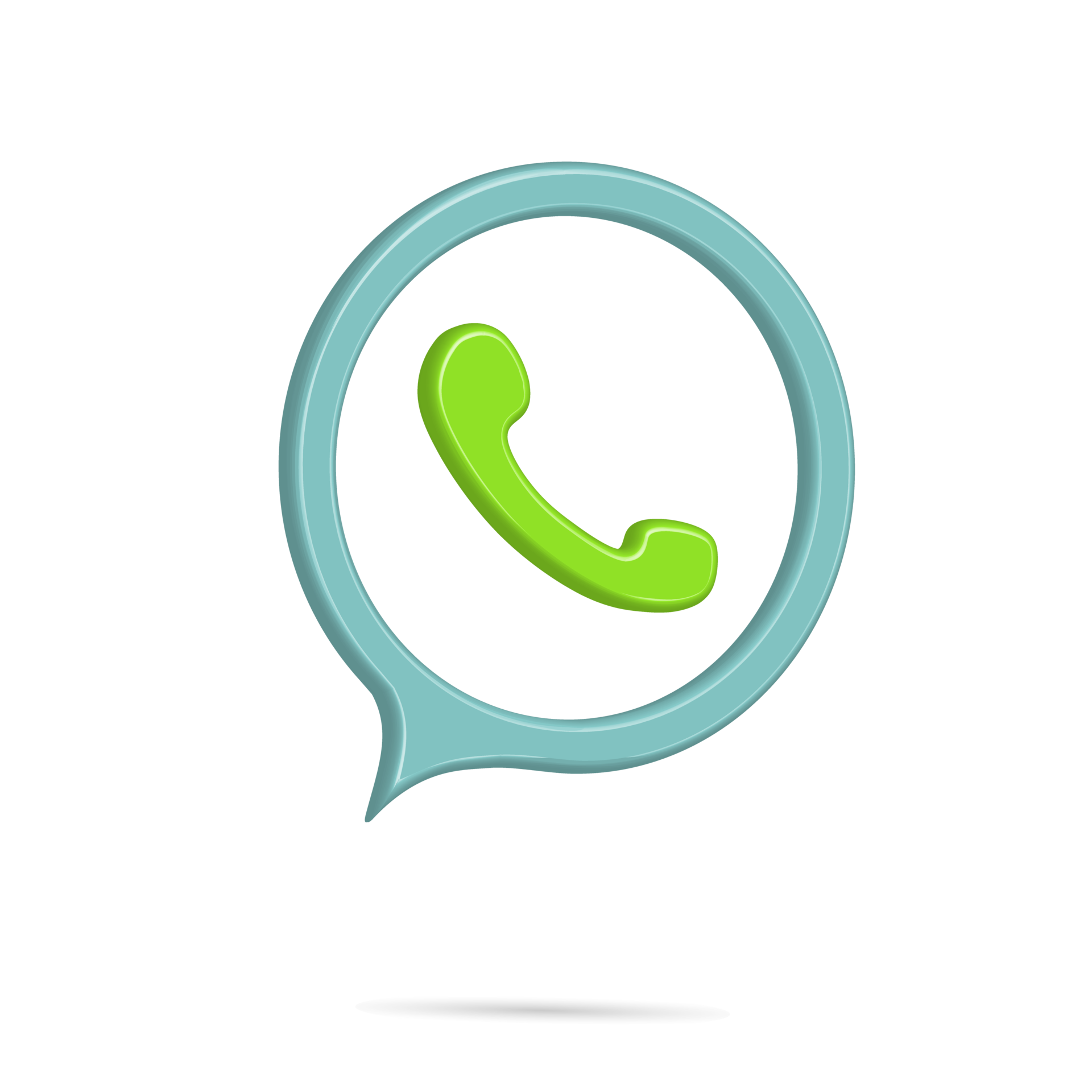 3D Phone Call WhatsApp Icon Clipart