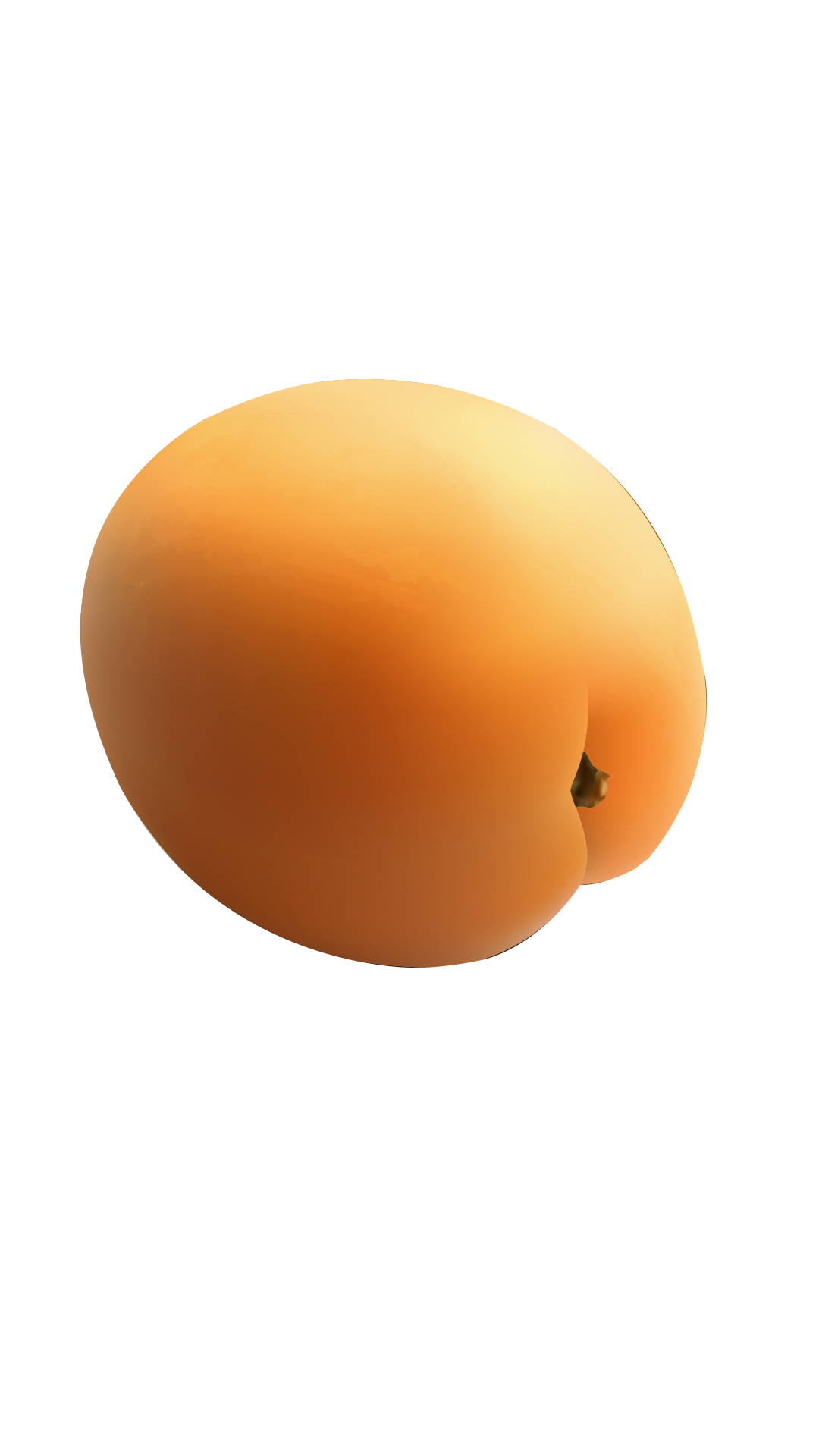 Fresh Single Apricot Fruit PNG Image