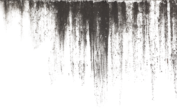 Black Vertical Ink Dripping Grunge Texture Clipart