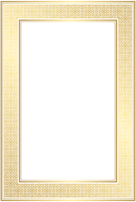 Luxury Gold Pattern Rectangular Frame Free PNG