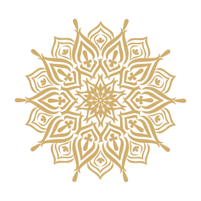 Golden Floral Mandala Vector Art