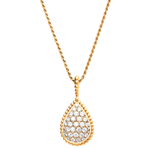 Gold Pendant with Chain PNG Image