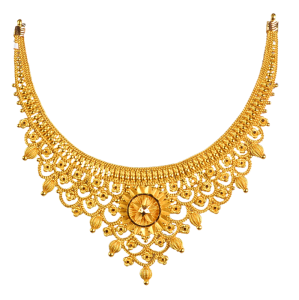 Heavy Gold Bridal Necklace PNG Image