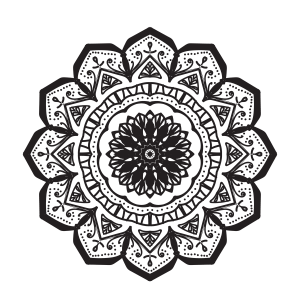 Intricate Black Mandala PNG Image