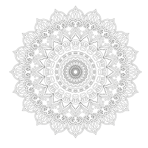 Simple Mandala Outline PNG Image