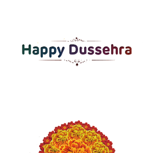 Modern Happy Dussehra Gradient Text Free PNG