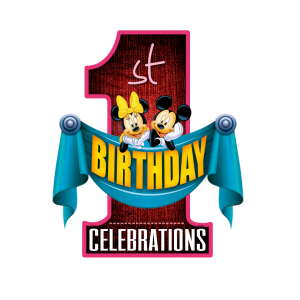Mickey Mouse 1st Birthday Celebration PNG