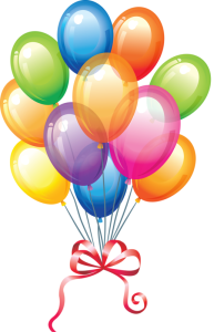 Colorful Flying Balloons Bunch Free PNG