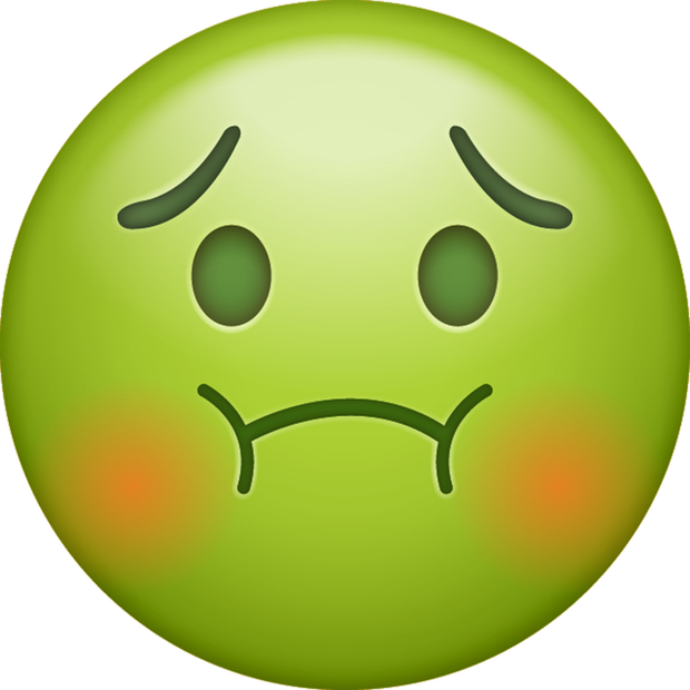 Nauseated Green Face Emoji Clipart