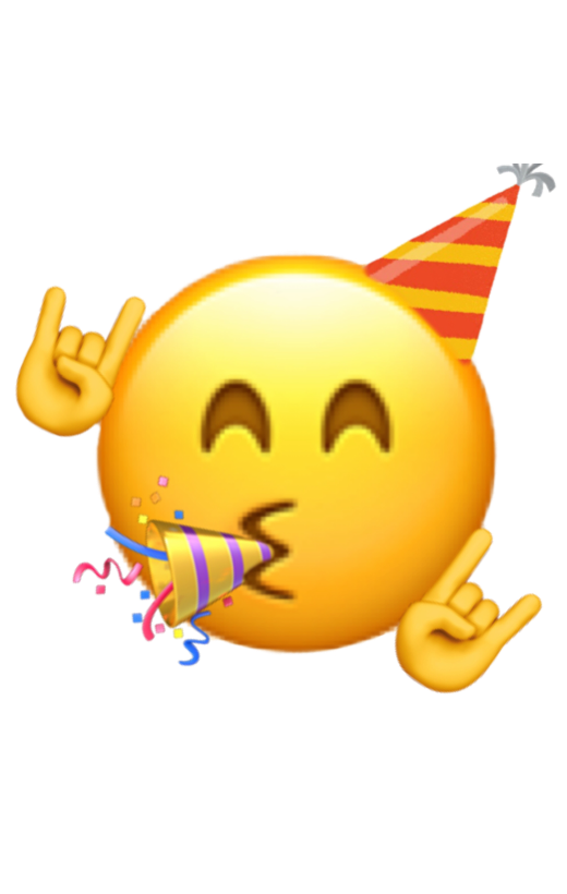 Partying Face Emoji with Hat and Horn