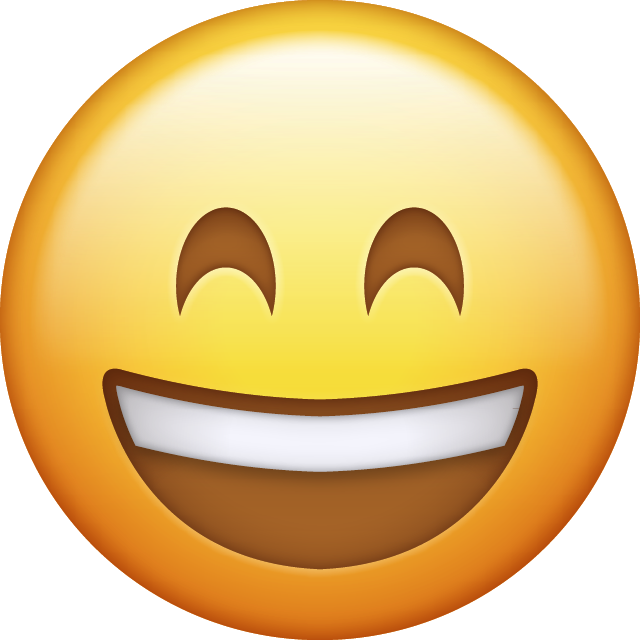 Big Grin Emoji with Brown Eyes Free Download