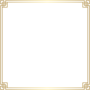 Gold Geometric Square Frame PNG Image